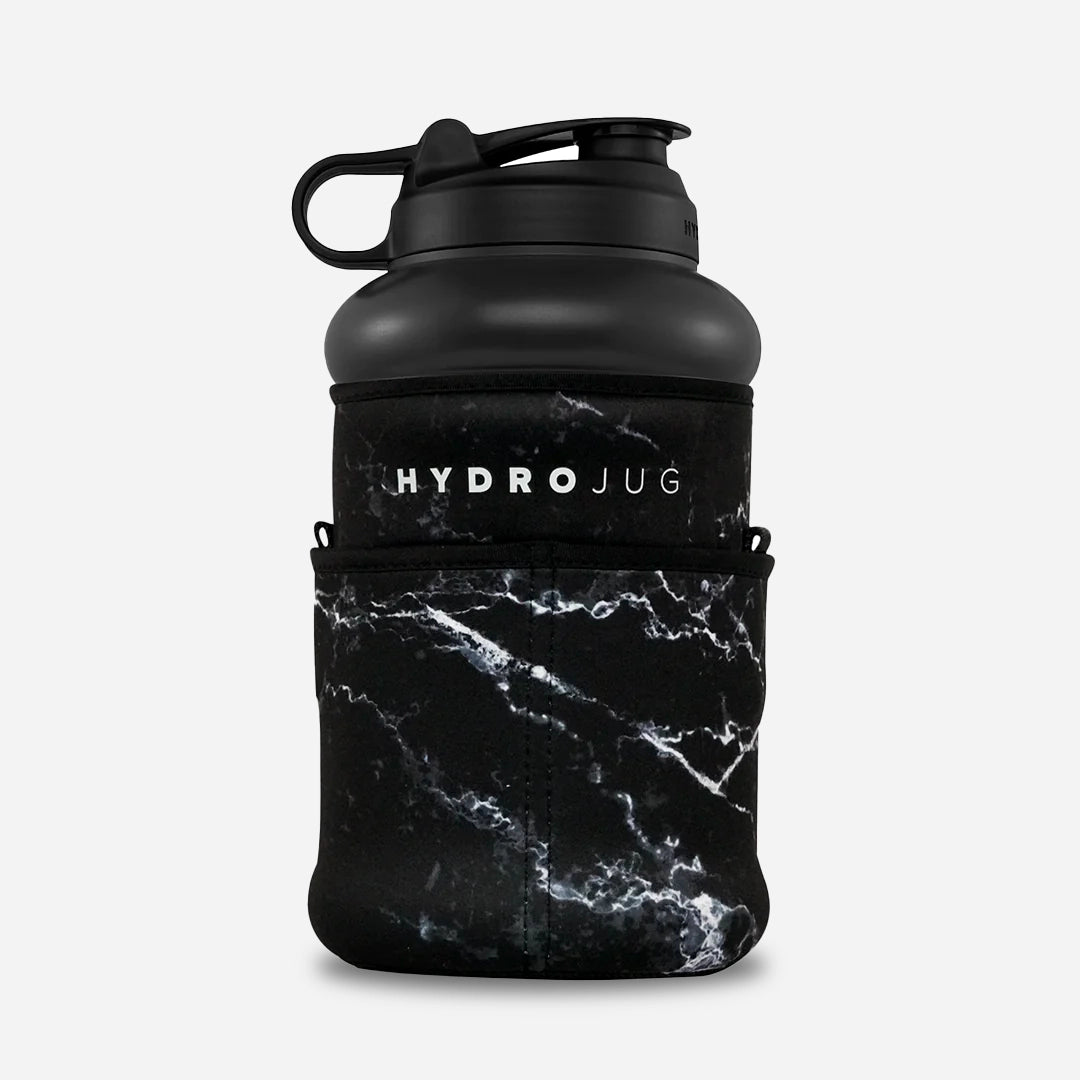 This Hydration Reminder Water Bottle Features a Marble Top