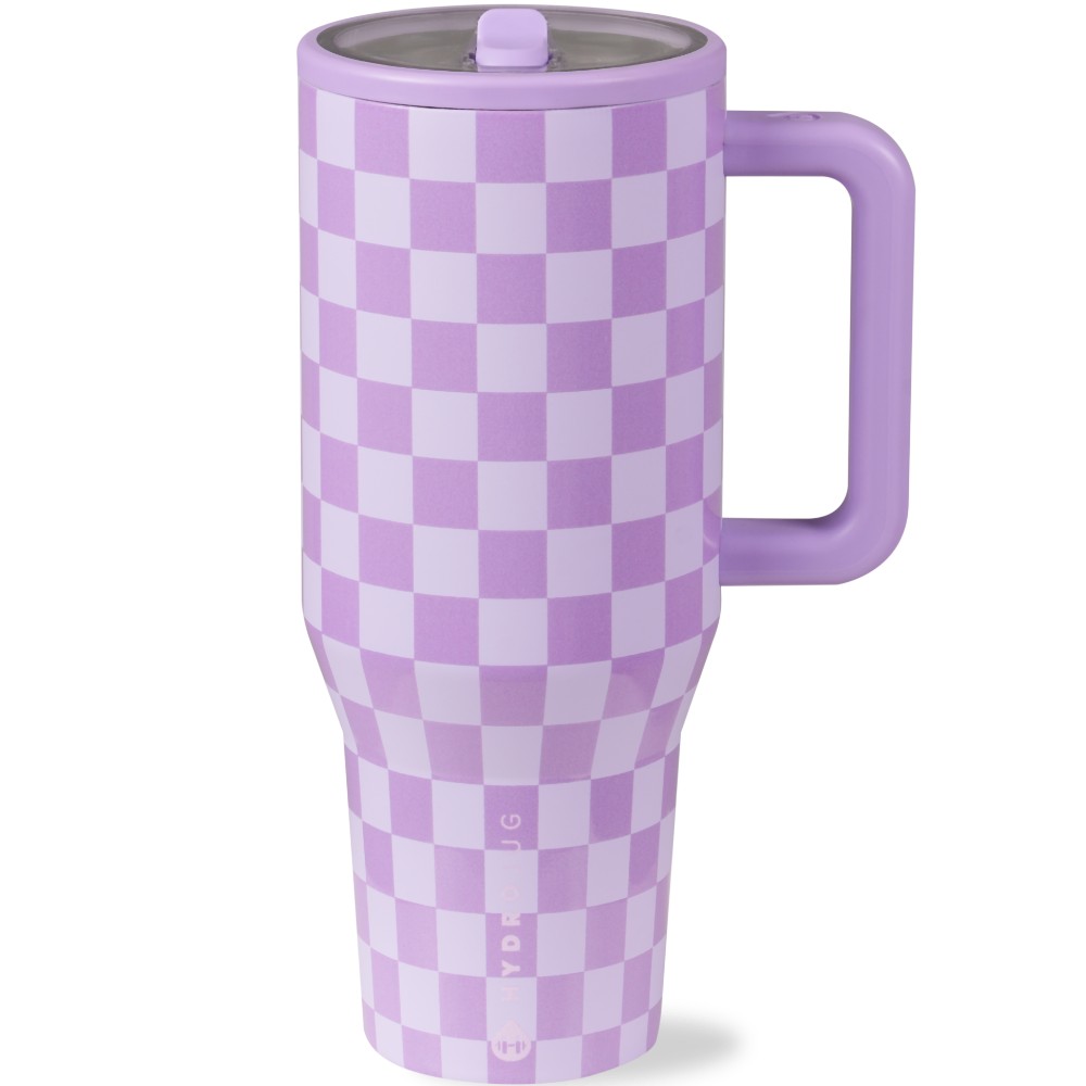 Lavender Checkers Traveler (40oz)