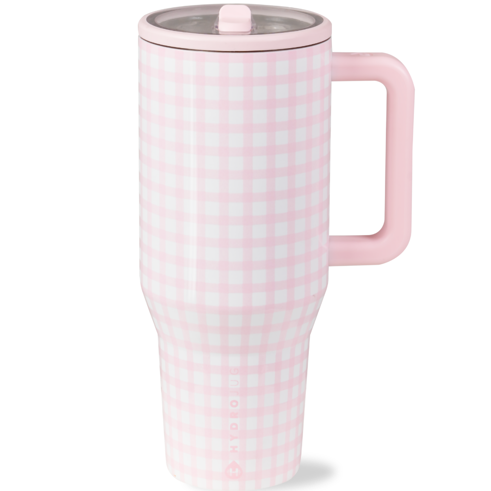 Pink Gingham Traveler (40oz)