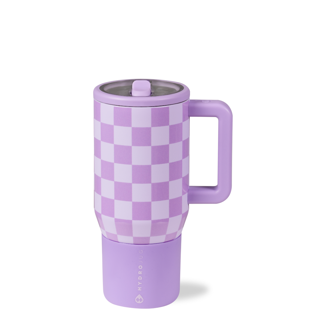 Lavender Checkers Traveler (20oz)