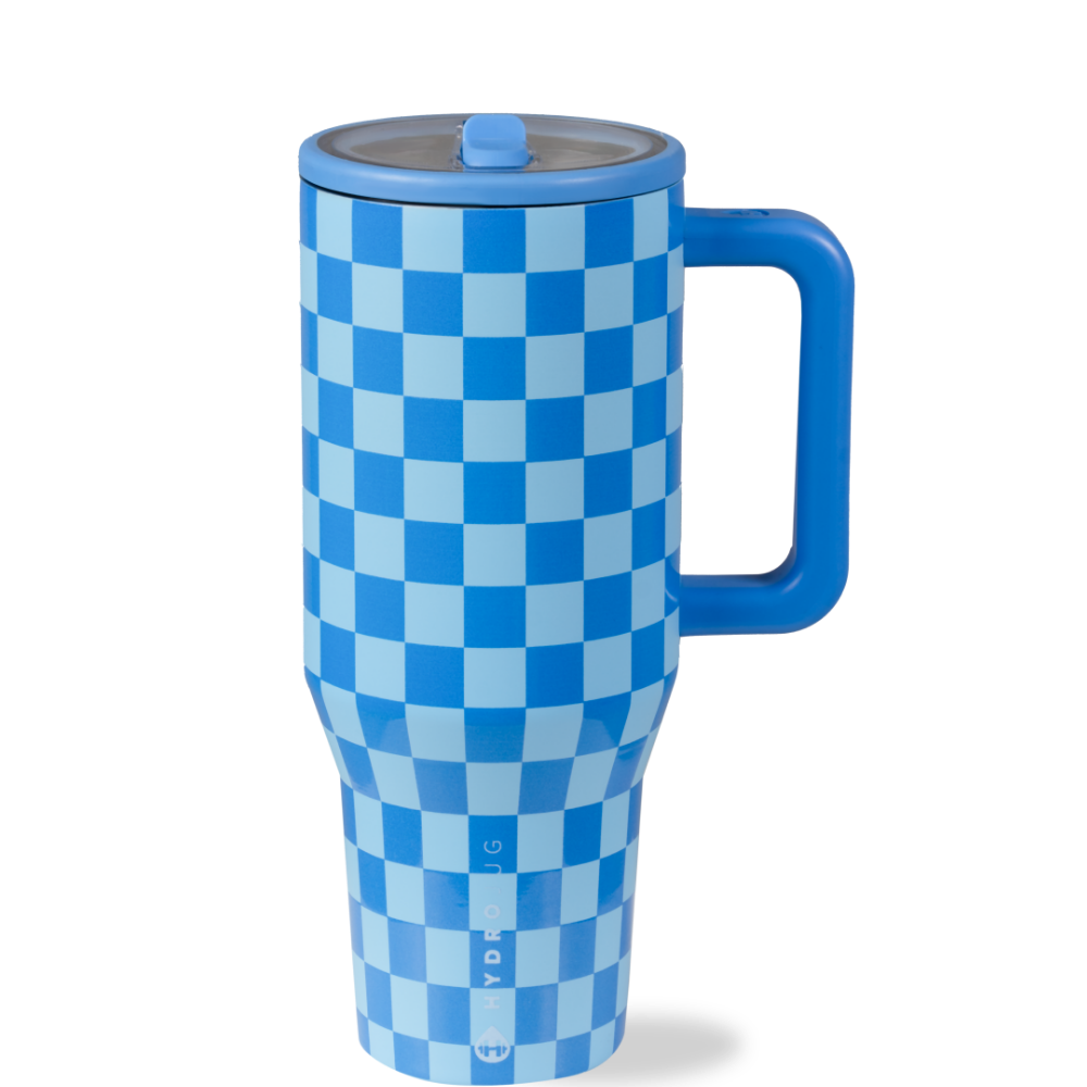 Cobalt Checkers Traveler (32oz)