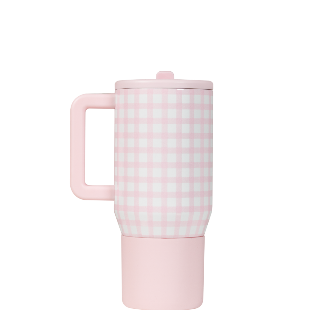 Pink Gingham Traveler (20oz)