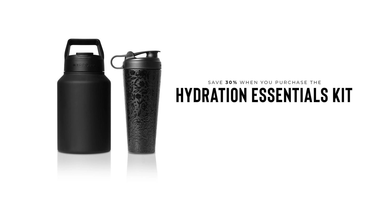 Hydration Starter Set - Matte Black – Elemental Bottles