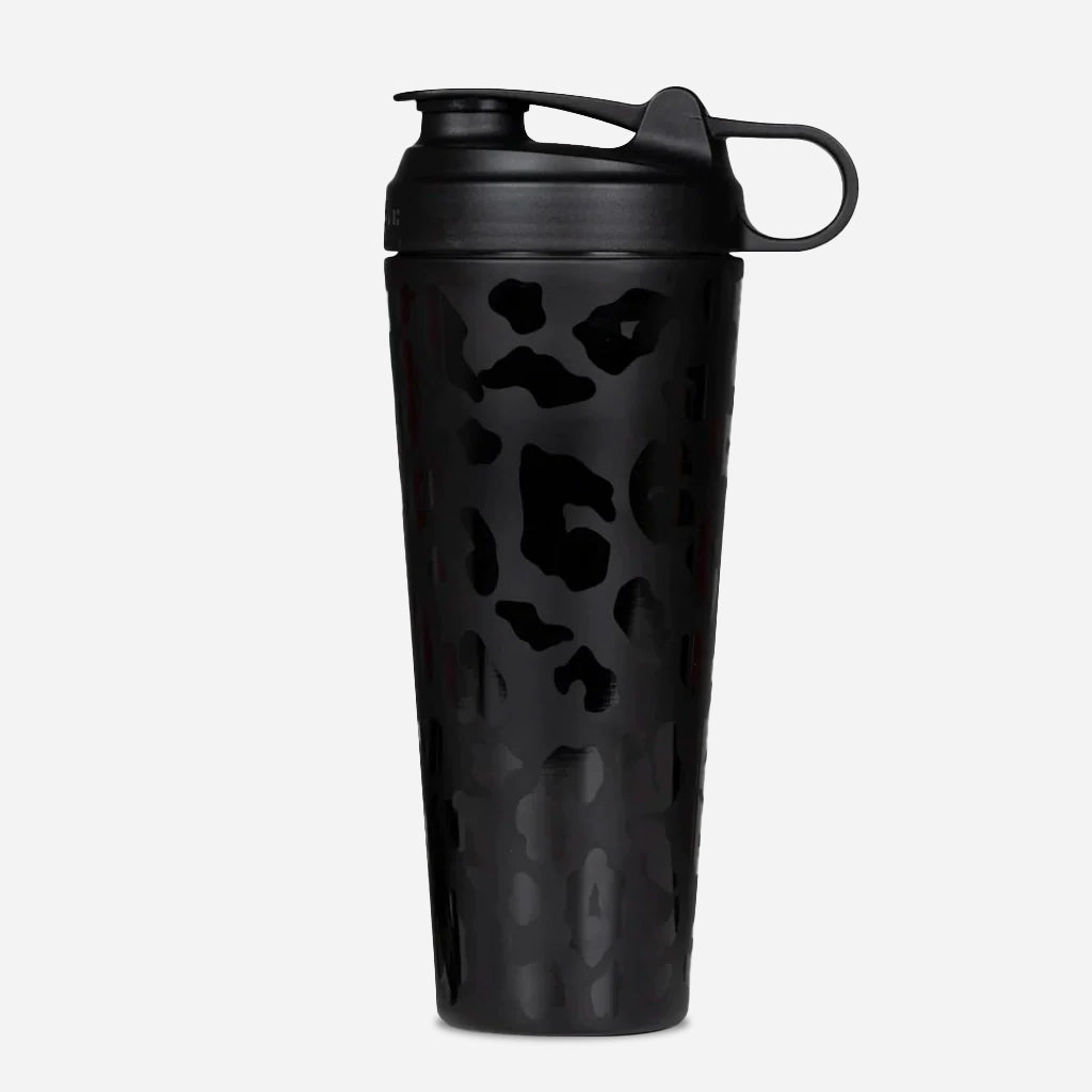 Black Leopard Stainless Steel Shaker (24oz)